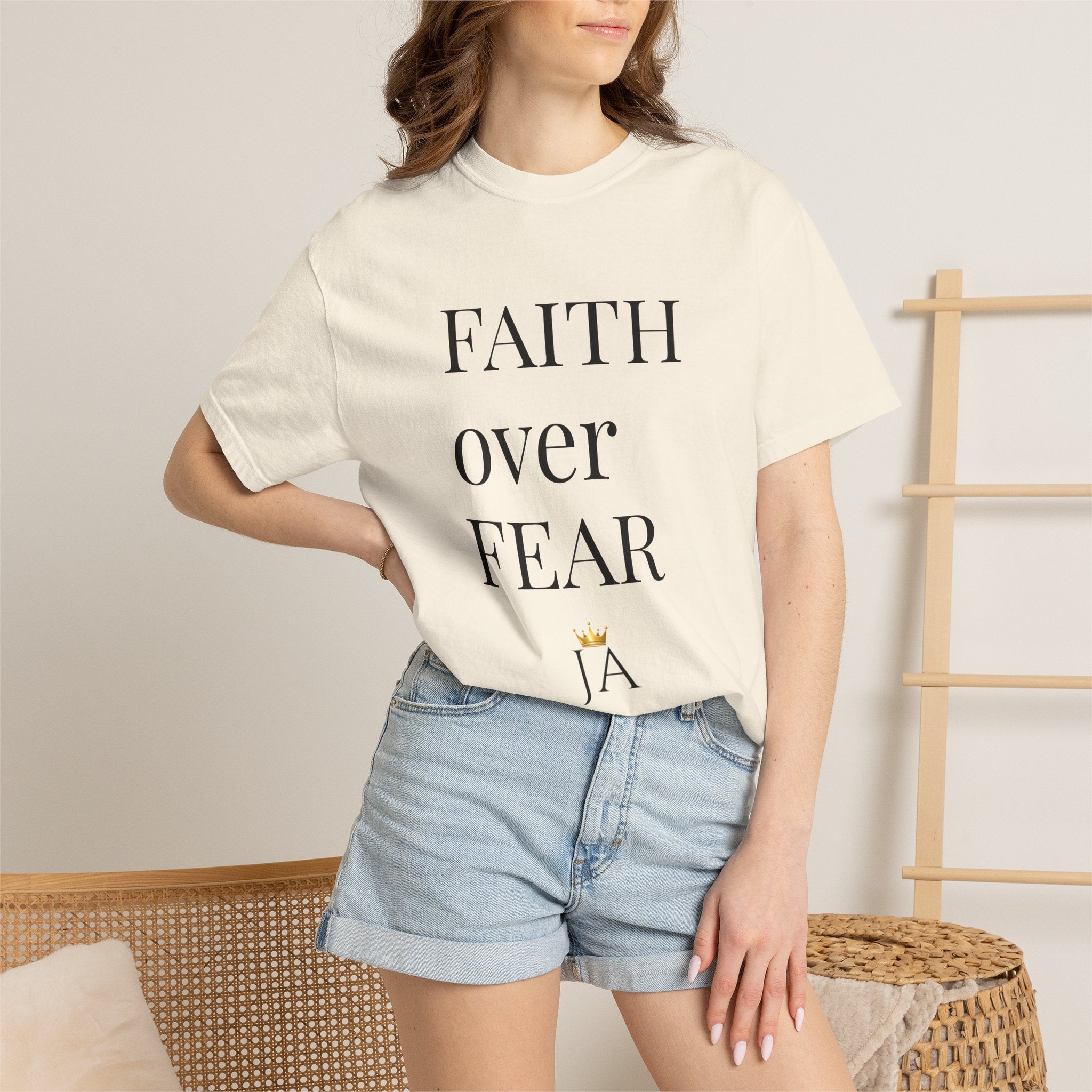 Faith Over Fear T-Shirt — Minimal Inspirational Christian Tee