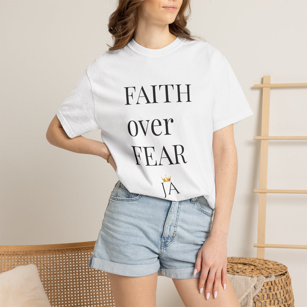 Faith Over Fear T-Shirt — Minimal Inspirational Christian Tee