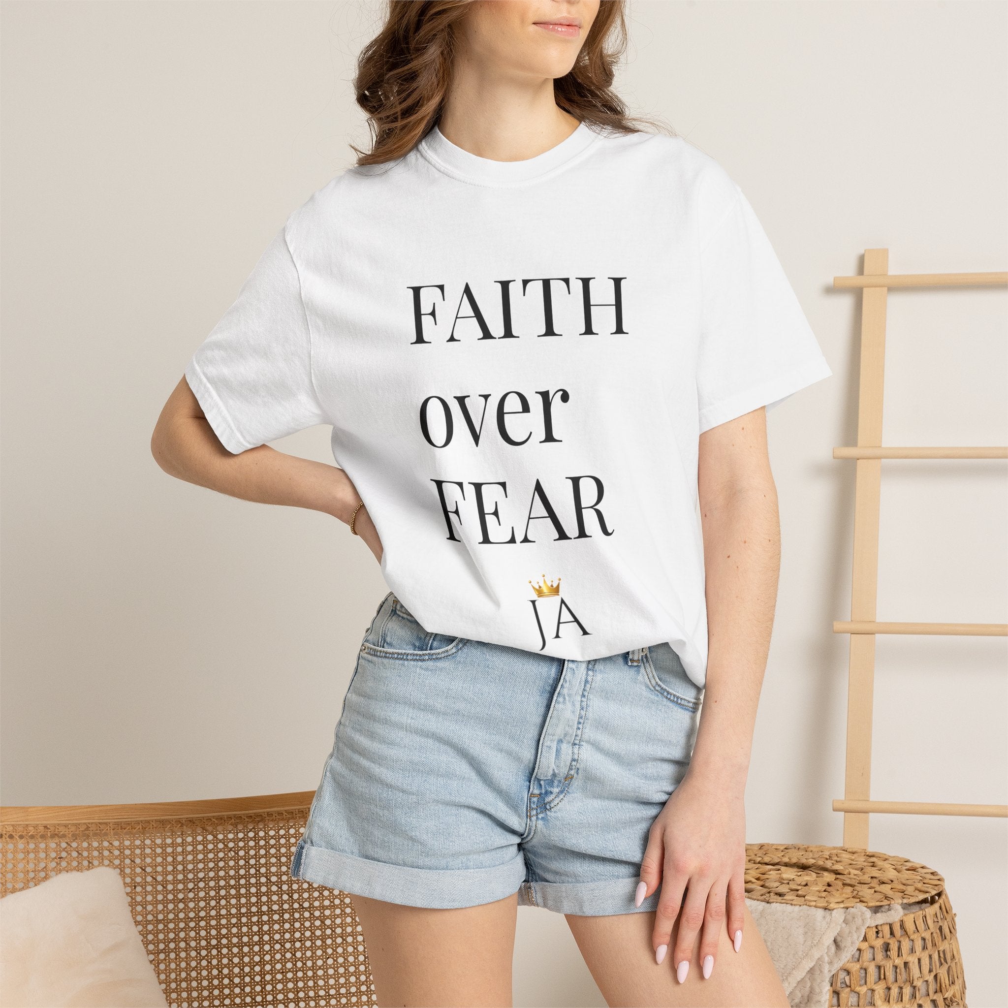 Faith Over Fear T-Shirt — Minimal Inspirational Christian Tee