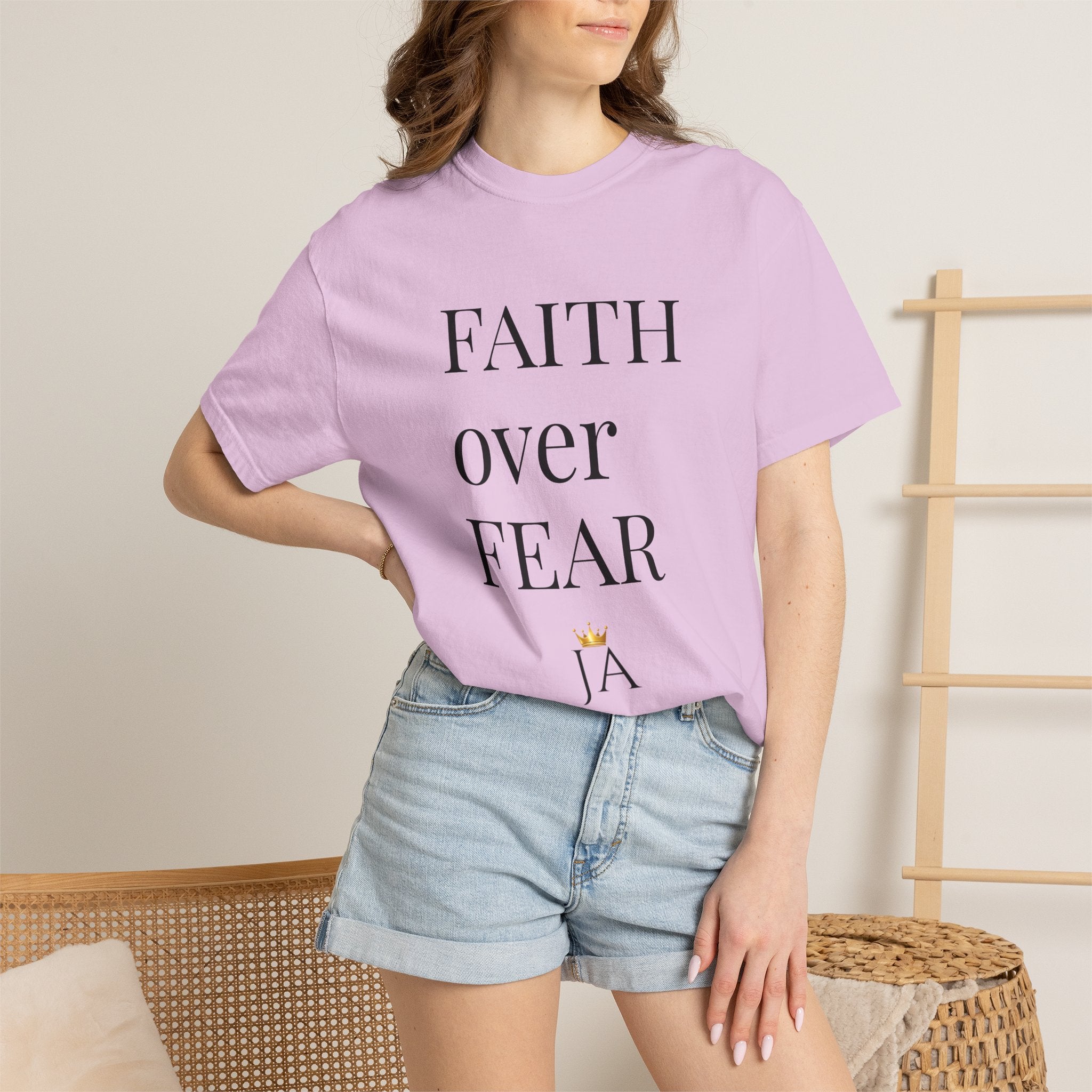 Faith Over Fear T-Shirt — Minimal Inspirational Christian Tee