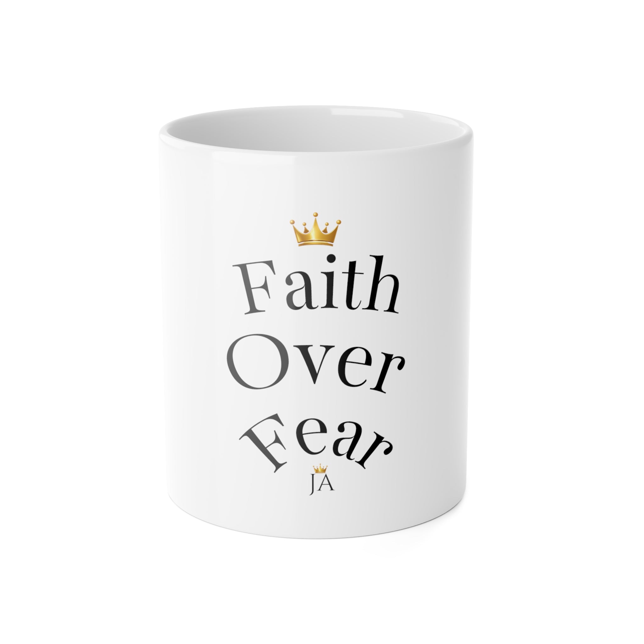 Faith Over Fear Mug — Christian Inspirational Coffee Mug