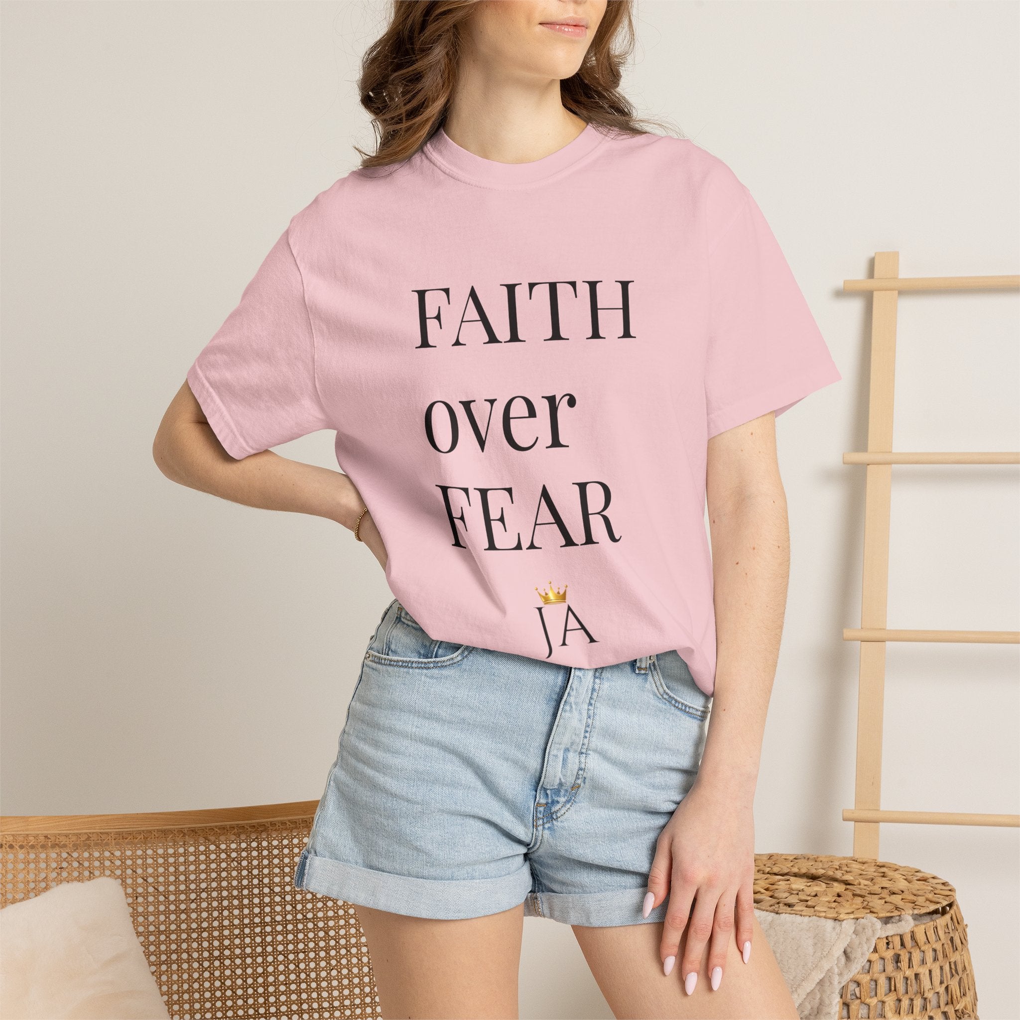 Faith Over Fear T-Shirt — Minimal Inspirational Christian Tee